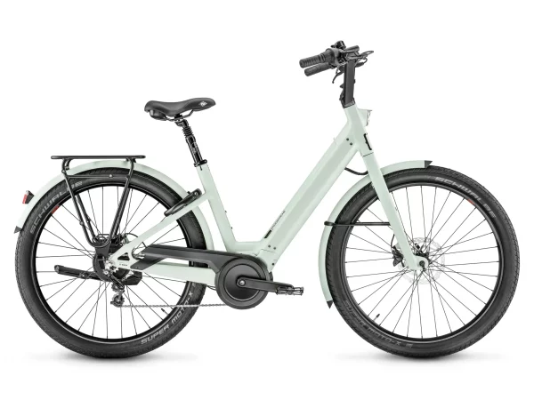 Vélo de ville électrique Moustache Lundi 27.5 menthe mat, Smart System, vue de profil