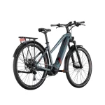 Vélo de randonnée électrique Conway CAIRON T 3.0, cadre Trapèze, Gris/Cuivre, vue de 3/4 dos